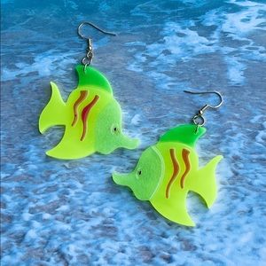 Handmade neon fashion earrings